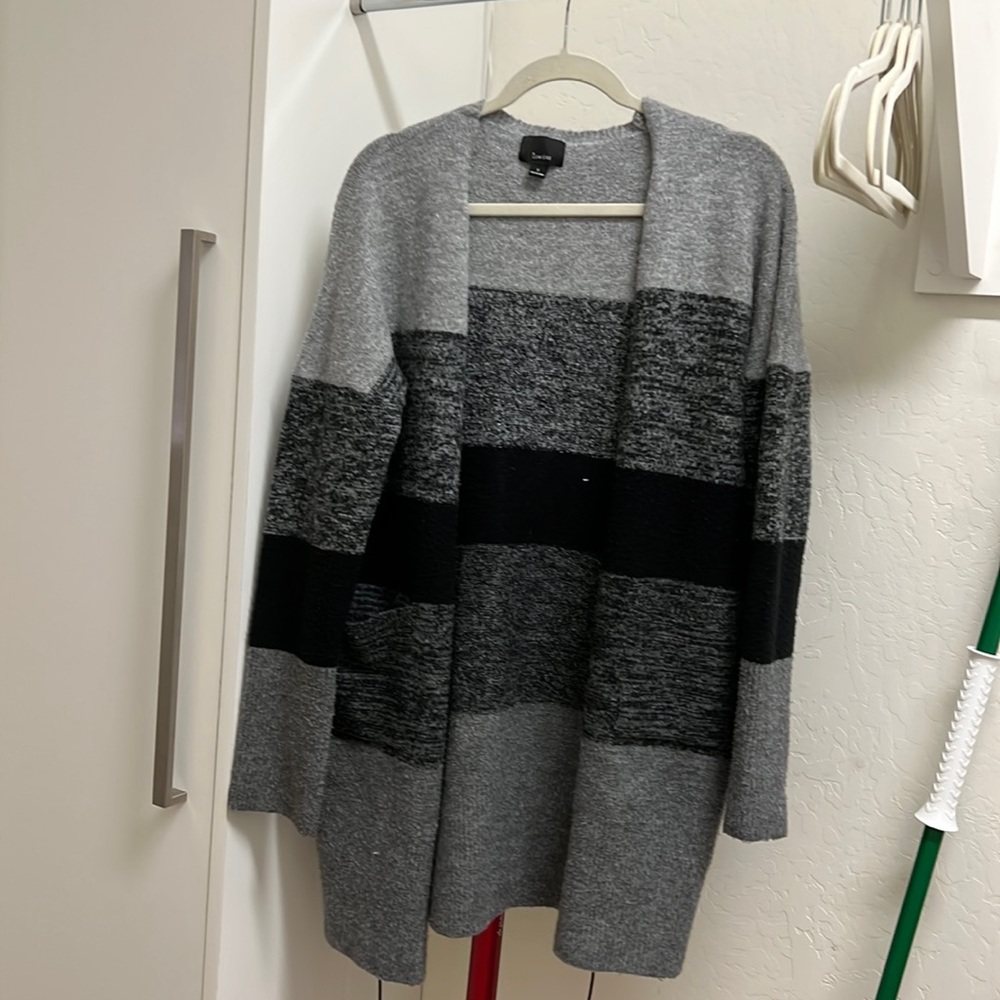 Striped grey sweater